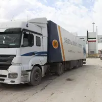 تردد عادی کامیون‌ها در پایانه مرزی پرویزخان با وجود فضاسازی رسانه‌های معاند
