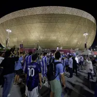 جام‌جهانی/ هواداران اروگوئه اطراف ورزشگاه لوسیل
