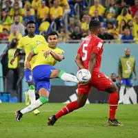 جام‌جهانی/ گل اول برزیل به سوئیس توسط کاسمیرو در دقیقه 83