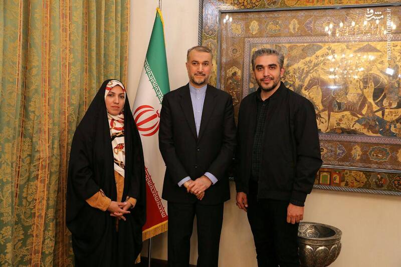  عکس/ دیدار امیرعبداللهیان با دو خبرنگار تحریم‌شده