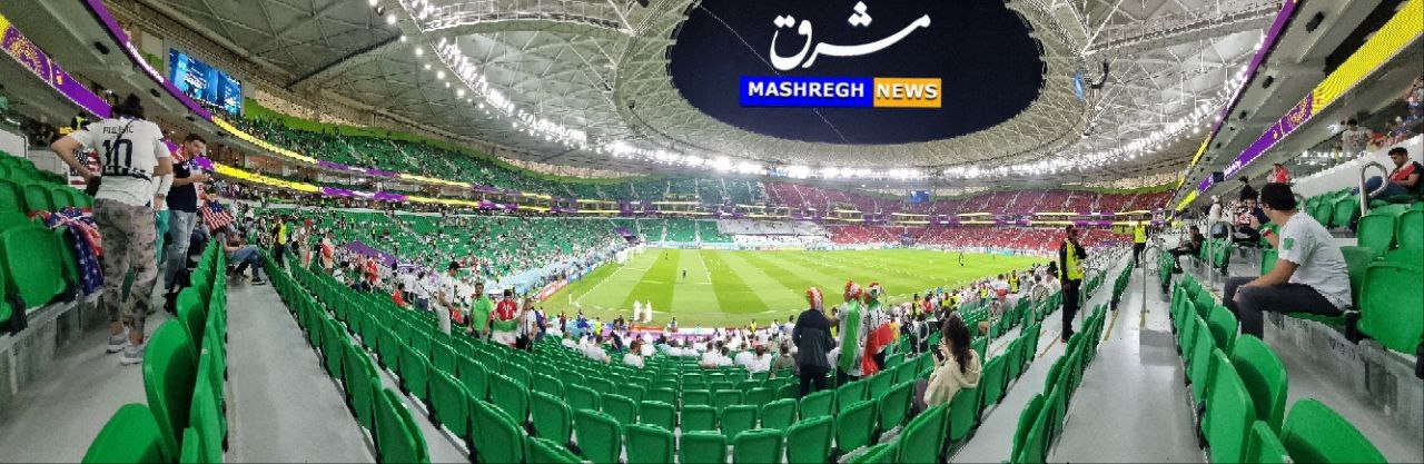 تصویر ۳۶۰ درجه از استادیوم الثمامه قطر پیش از بازی