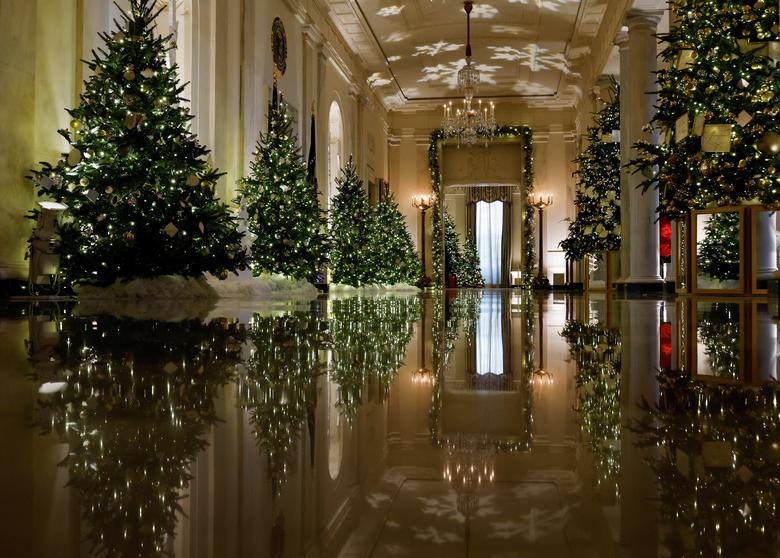 کاخ سفید در آستانه جشن کریسمس