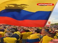 جام‌جهانی/ هواداران اکوادور داخل و اطراف ورزشگاه خلیفه پیش از بازی با سنگال