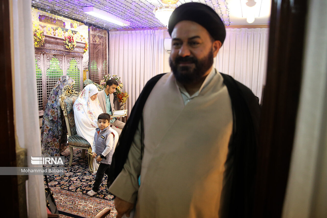مراسم ازدواج ۳۵ زوج در حرم شاه عبدالعظیم