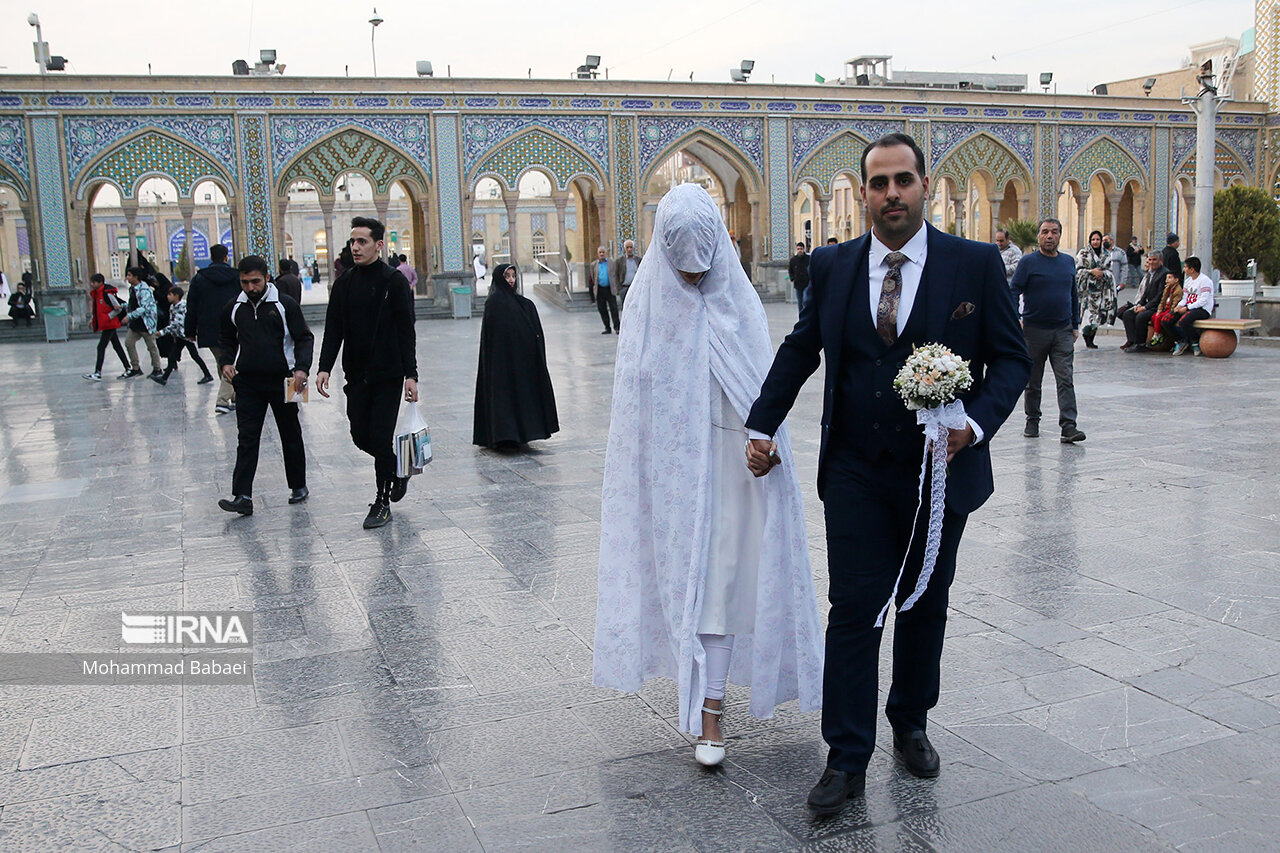 مراسم ازدواج ۳۵ زوج در حرم شاه عبدالعظیم