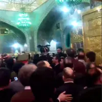 تصاویری از حضور نخست‌وزیر عراق در حرم امام رضا