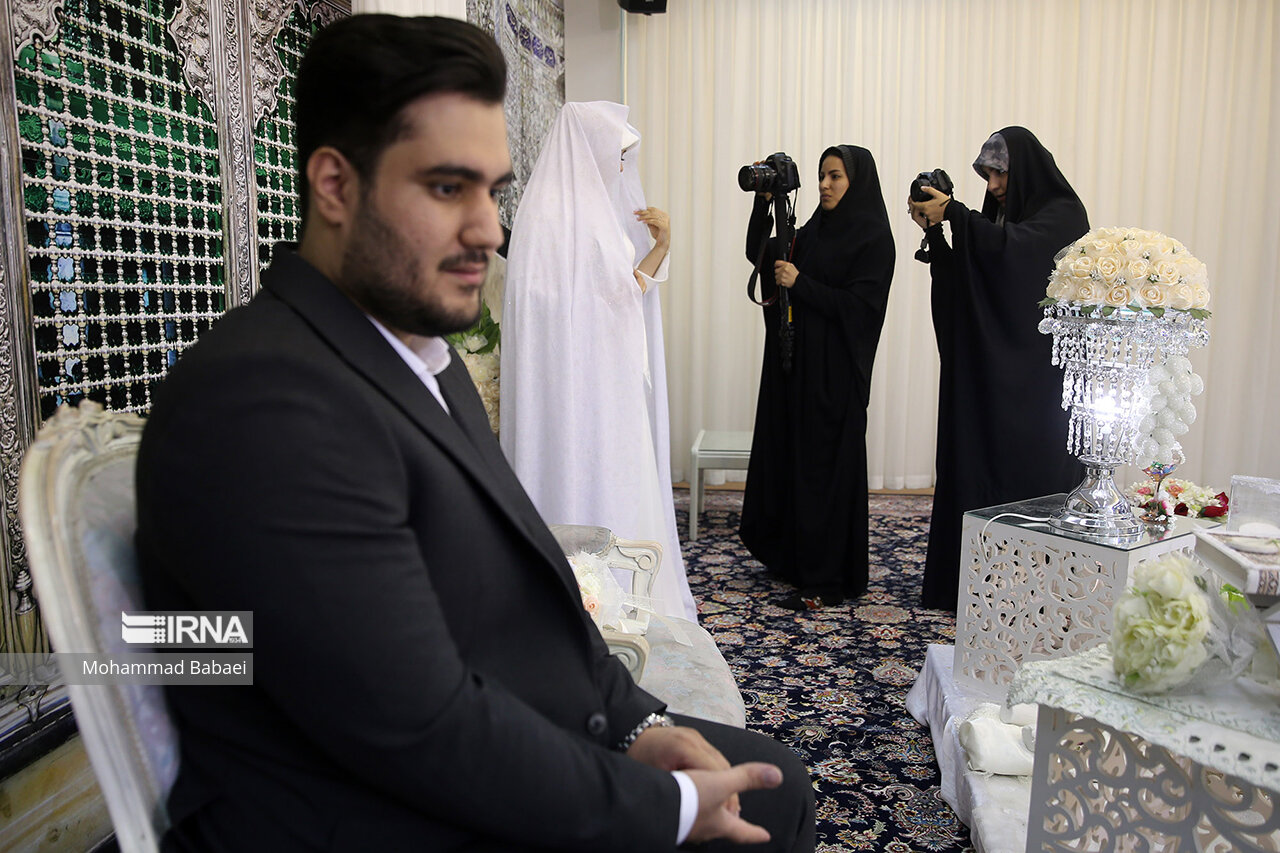 مراسم ازدواج ۳۵ زوج در حرم شاه عبدالعظیم