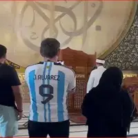 لحظه پخش اذان در قطر و واکنش هواداران تیم‌های جام جهانی 