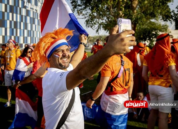 عکس/ شور و هیجان هواداران هلند و آمریکا 