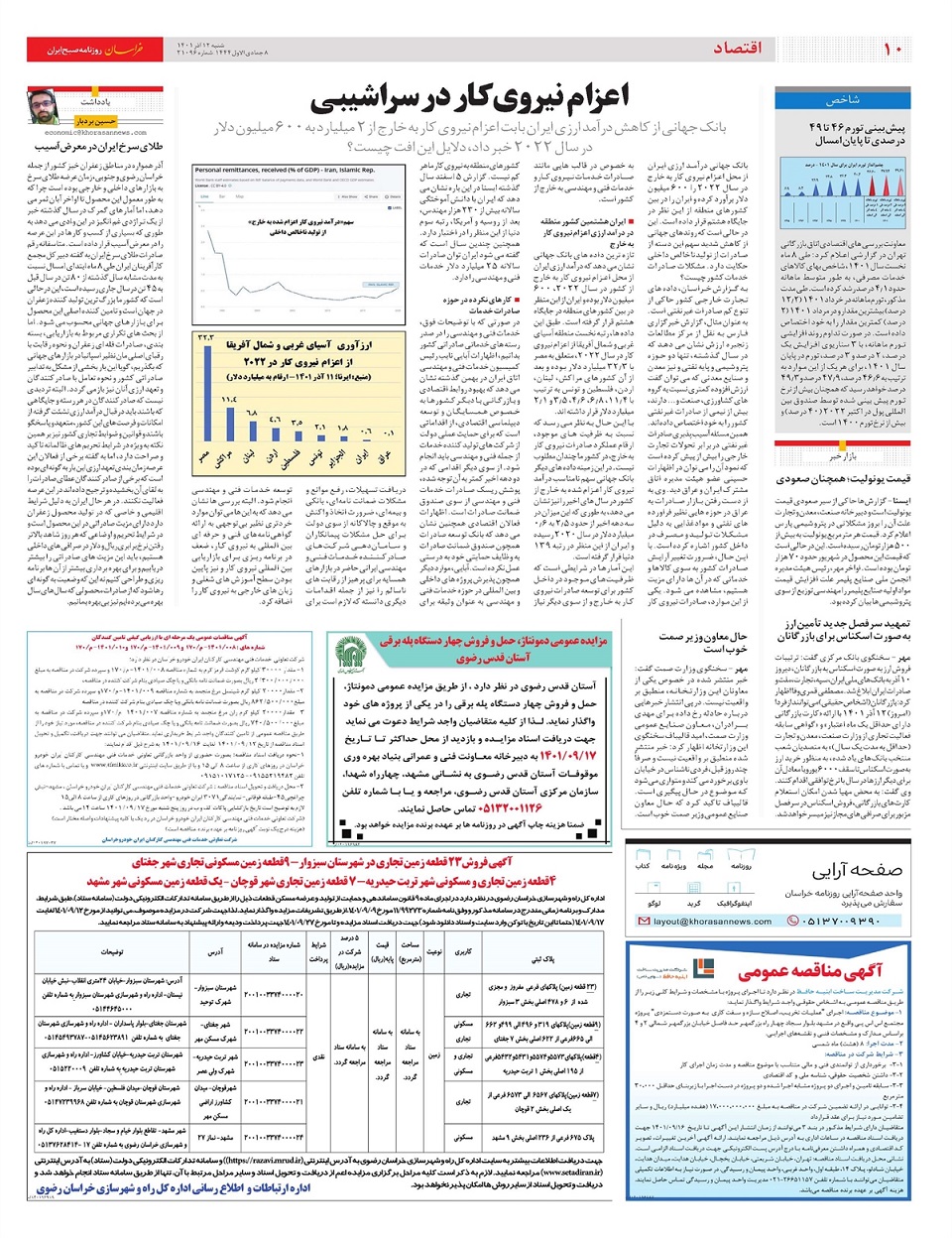 روزنامه خراسان/ تحقق مطالبه 8 ساله کردستان