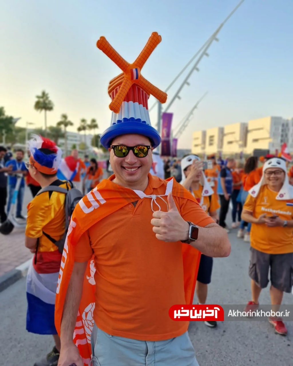عکس/ شور و هیجان هواداران هلند و آمریکا 