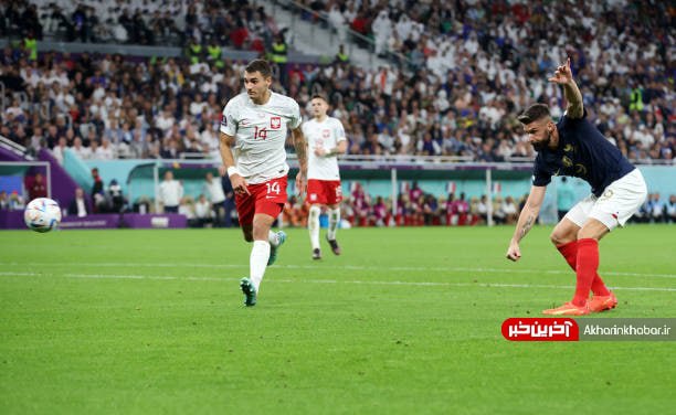 لحظه گل اول فرانسه به لهستان توسط اولیویه ژیرو