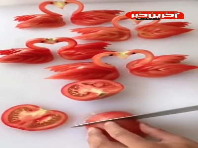 یک تزئین حرفه ای با گوجه