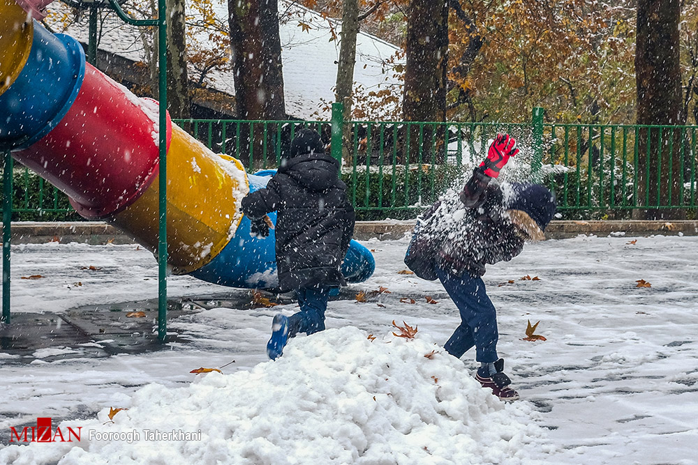 برف پاییزی در تهران