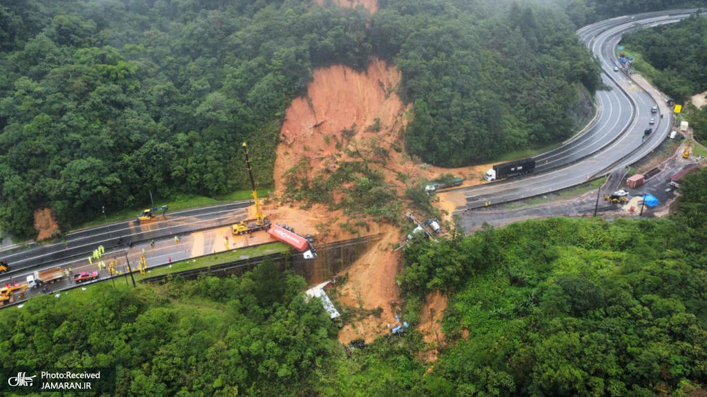 رانش زمین پس از باران شدید در برزیل