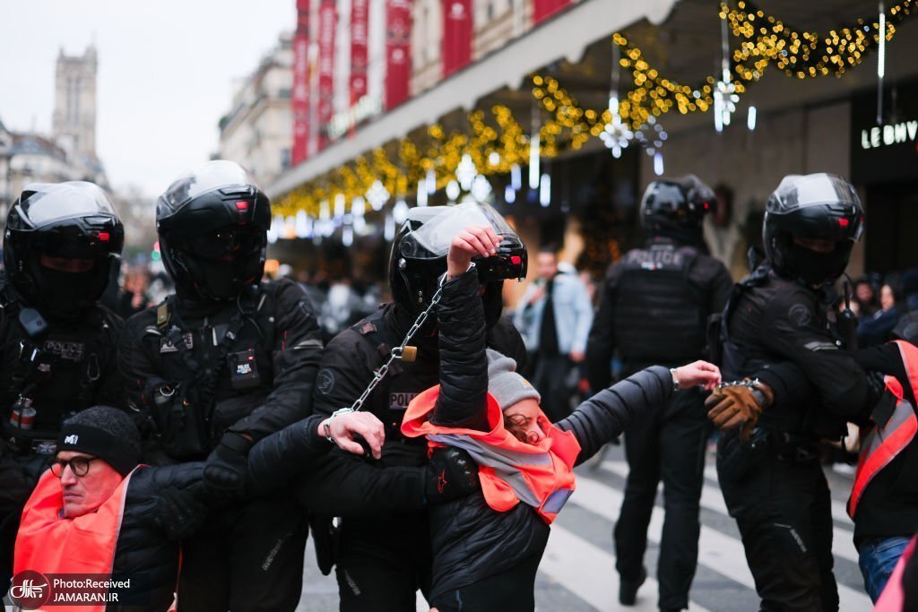 درگیری پلیس فرانسه با معترضان جنبش اقلیمی