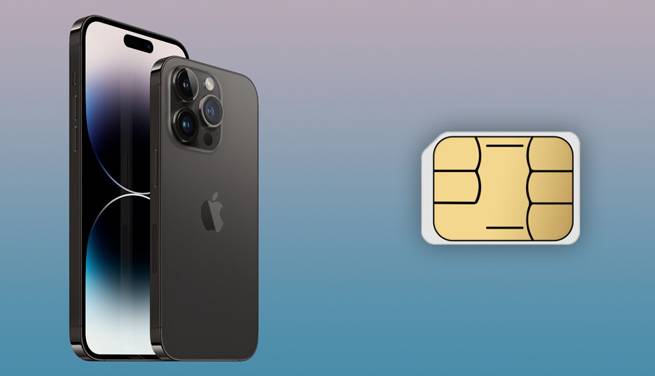 نصب سیمکارت فیزیکی بر روی آیفون ۱۴ پرو مکس مدل eSIM