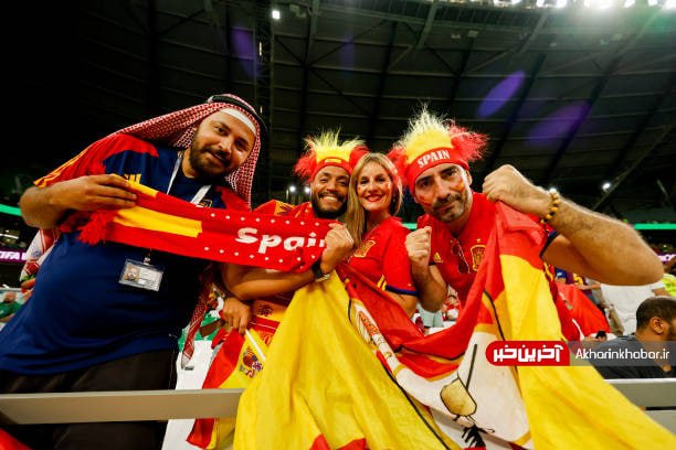 شور و هیجان هواداران اسپانیا