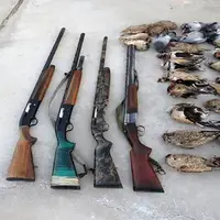 دستگیری ۶ شکارچی متخلف در شهرستان پارس‌آباد