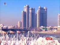 گزارش تلویزیون کره شمالی از اولین برف در پیونگ یانگ