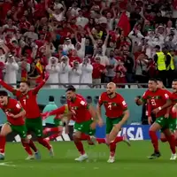 شادی سوری‌ها بخاطر صعود تیم ملی مراکش به مرحله چهارم نهایی جام جهانی