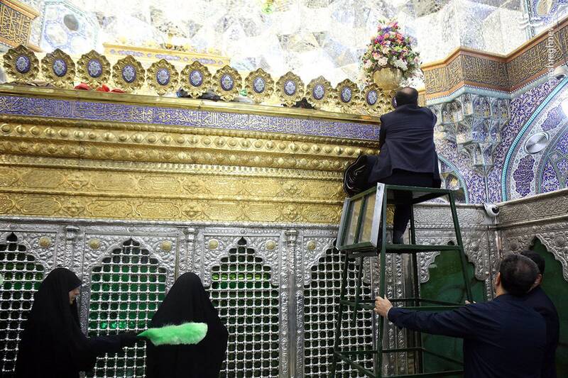 عکس/ حرم حضرت معصومه (س) سیاه‌پوش شد