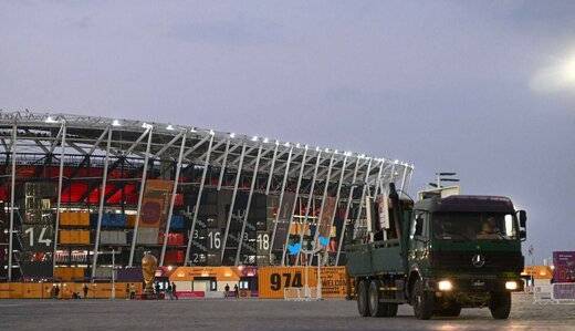 جام‌جهانی/ تصاویری دیدنی از جمع کردن استادیوم ۹۷۴ قطر