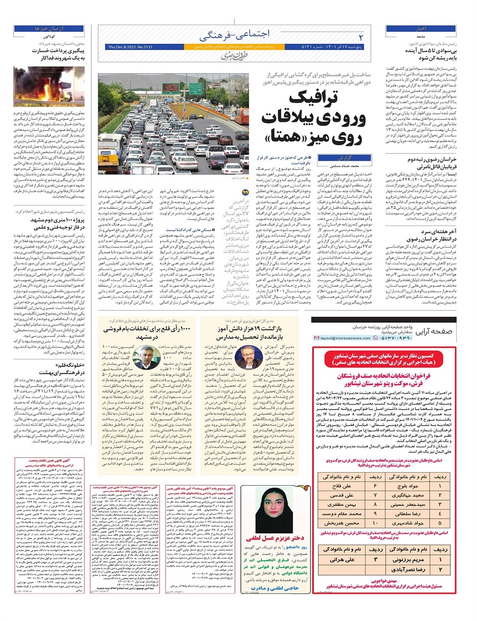 روزنامه خراسان رضوی