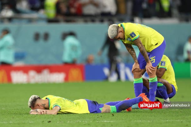 عکس/ غم و حسرت سنگین بازیکنان برزیلی پس از باخت مقابل کرواسی