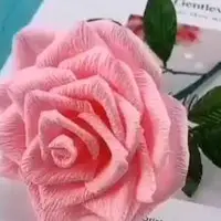 ساخت گل رز کاملا طبیعی با کاغذکشی