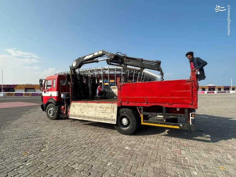 تصاویر آغاز جمع‌آوری ورزشگاه ۹۷۴ قطر