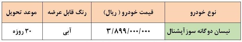 شرایط جدید فروش فوری وانت نیسان دوگانه سوز