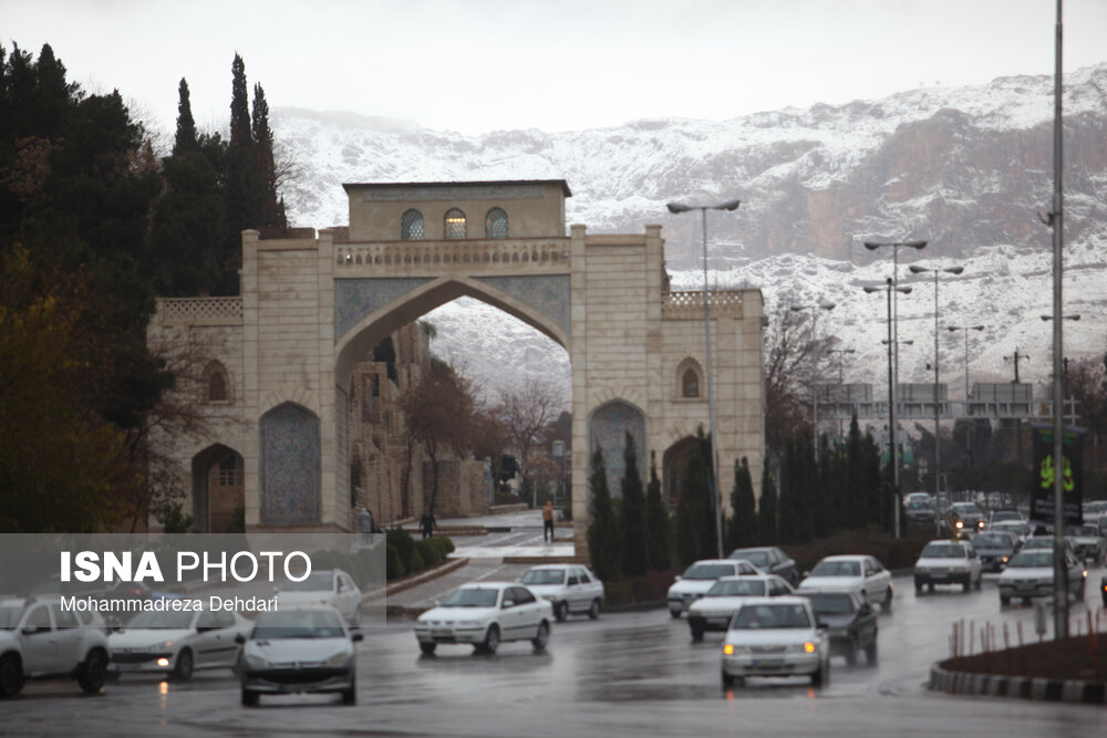 عکس/ اولین برف زمستانی شیراز