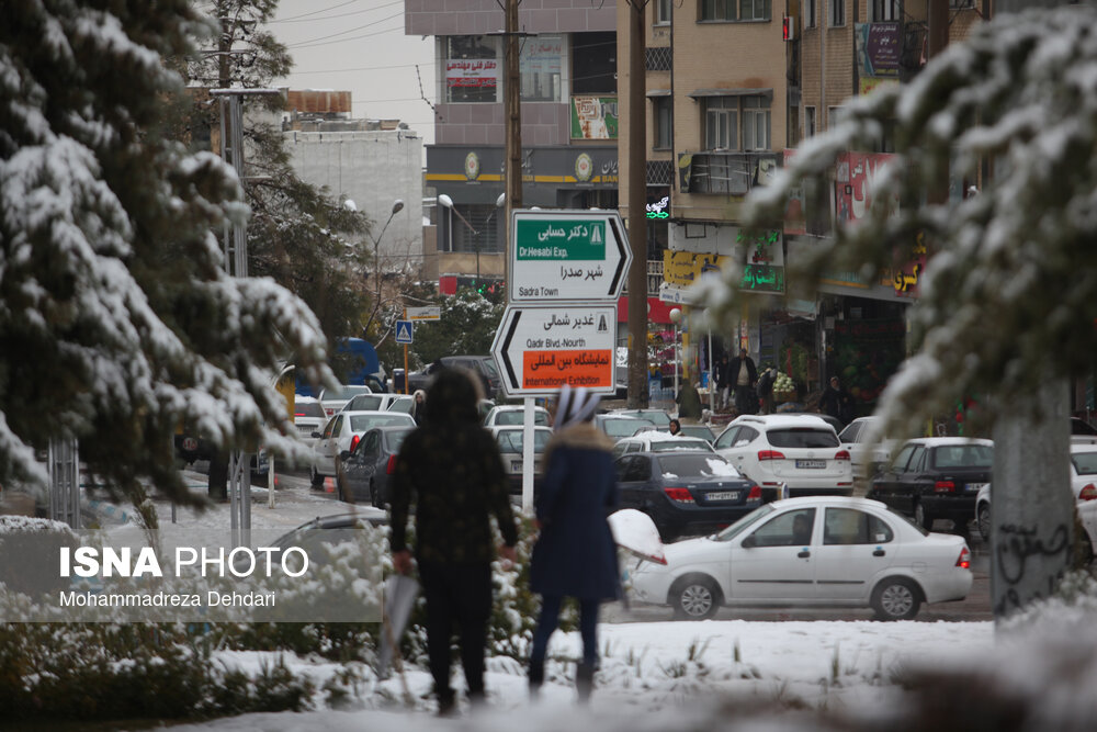 عکس/ اولین برف زمستانی شیراز