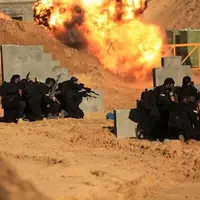 رزمایش اتاق مشترک گروه‌های مقاومت فلسطین در نوار غزه انجام شد