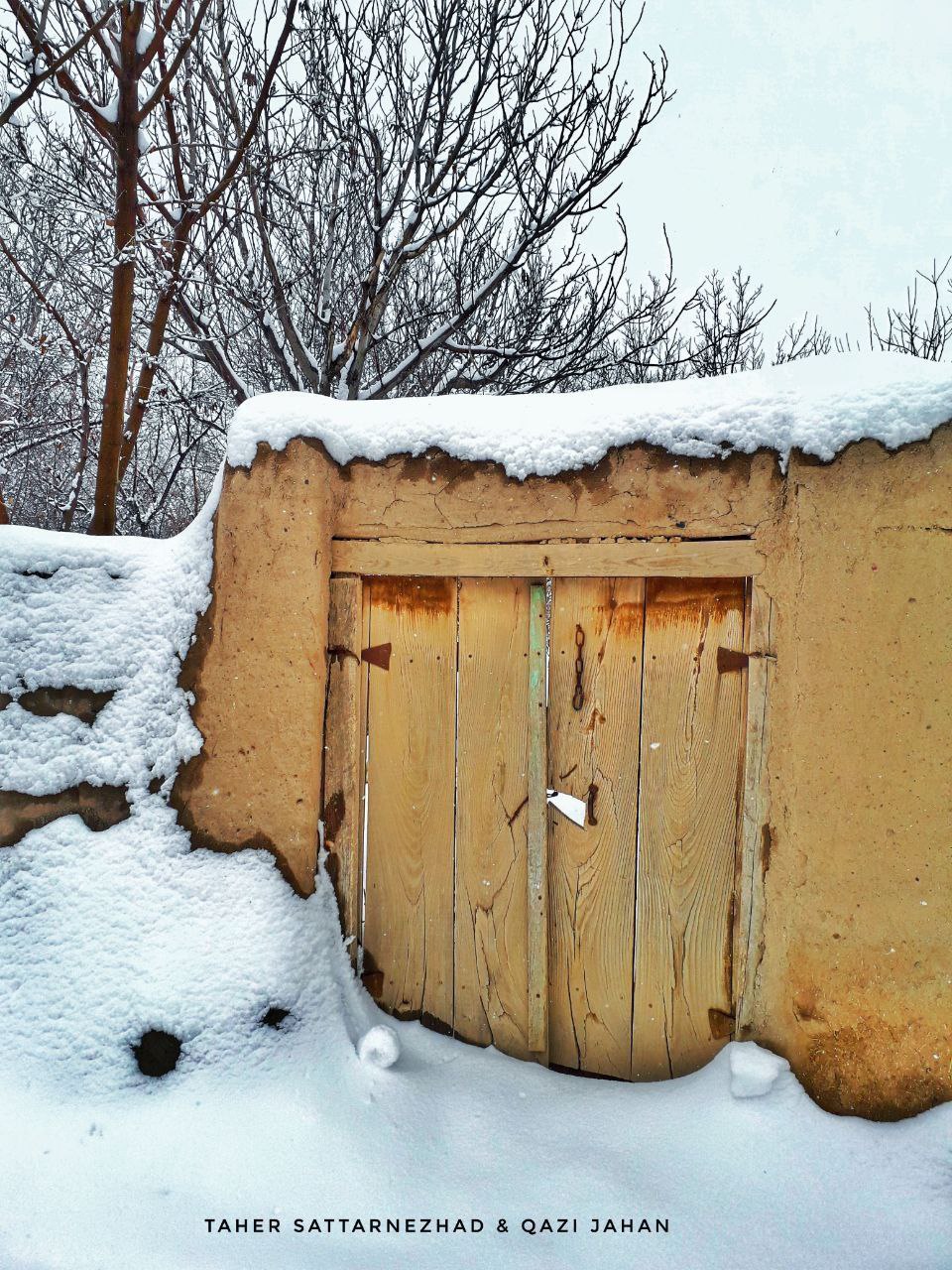 عکس/ روستای برفی قاضی‌جهانِ آذرشهر