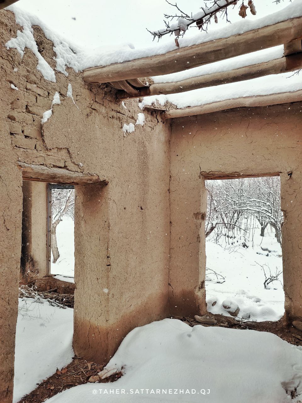 عکس/ روستای برفی قاضی‌جهانِ آذرشهر