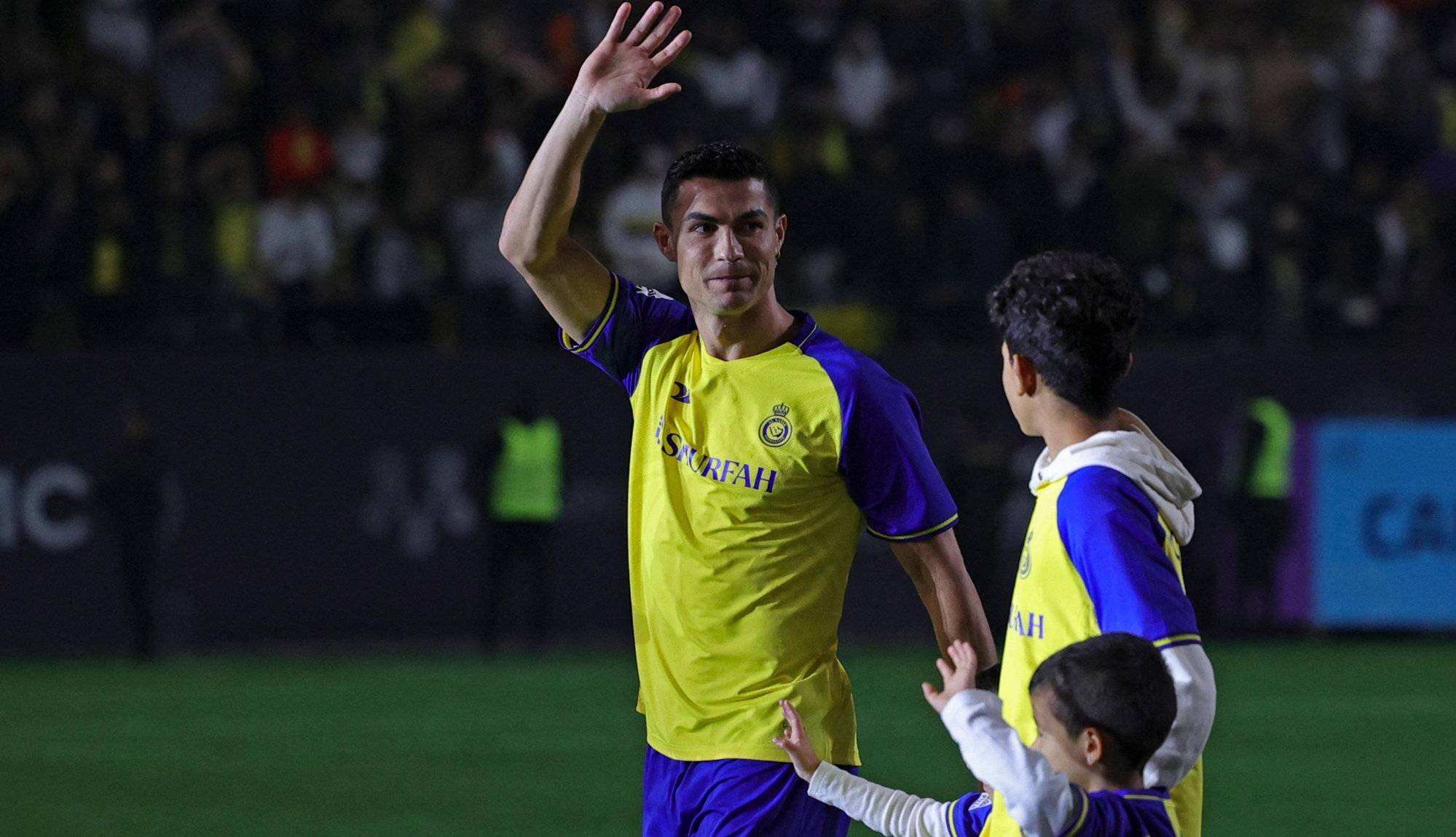 کریستیانو رونالدو در ترکیب النصر مقابل الاتحاد