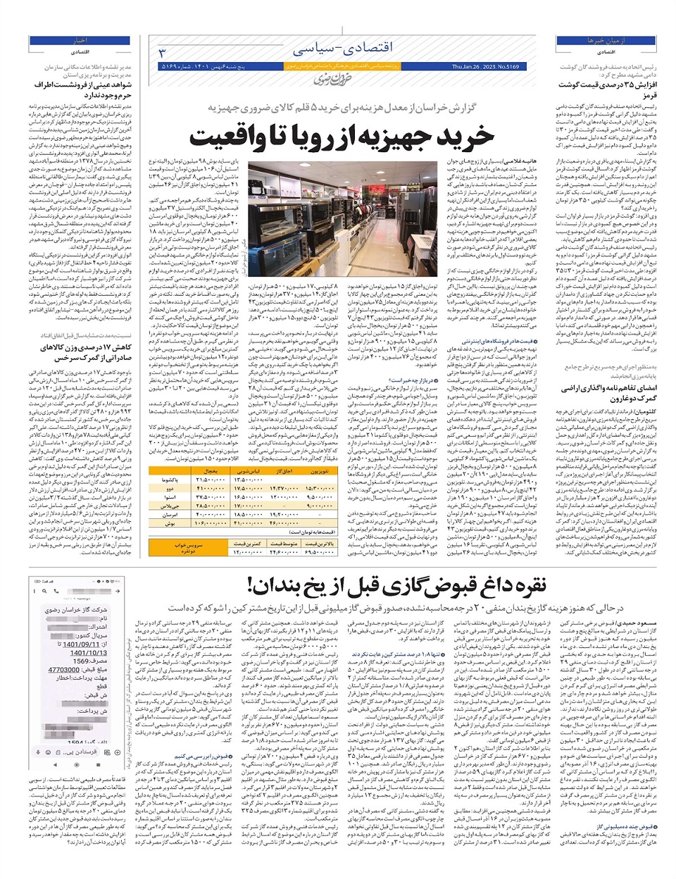 روزنامه خراسان رضوی