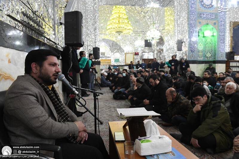 عکس/ حضور رئیس سازمان انرژی اتمی در مراسم غبارروبی حرم سیدالکریم