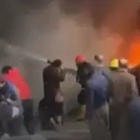 آتش‌سوزی مهیب در اربیل عراق