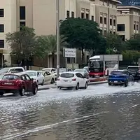 آبگرفتگی خیابان‌های دبی بر اثر باران شدید