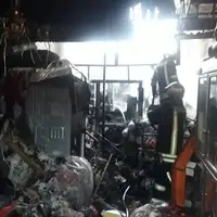 آتش‌سوزی خسارت‌بار در خیابان دامپزشکی اردبیل