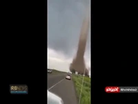 ویدئویی باورنکردنی از یک گردباد بزرگ
