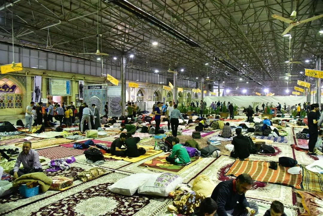 عکس/ لحظات ورود معتکفین به مسجد جامع شهدا شیراز
