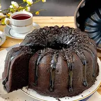 کیک دبل چاکلت خوشمزه به روش کافی شاپی