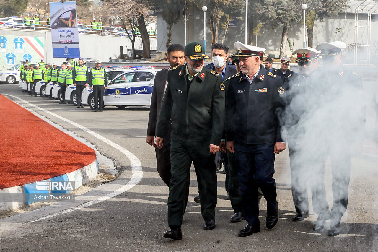 عکس/ رزمایش پلیس بزرگراه با حضور سردار رادان