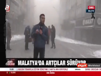 پخش مستقیم تلویزیون ترکیه در هنگام وقوع پس‌لرزه شدید