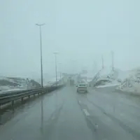 بارش برف و کولاک در محورهای کوهستانی زنجان