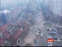 تصاویر هوایی از وضعیت فاجعه‌بار ساختمان‌ها در ترکیه پس از زلزله
